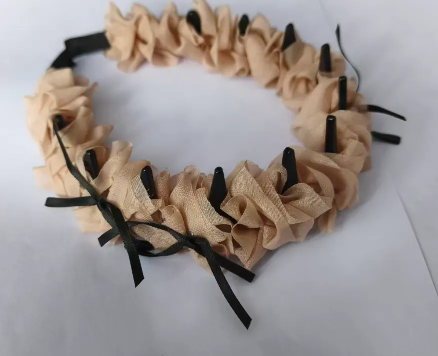 Original product reference photograph of Bow Mesh Ruched Headband WL-007