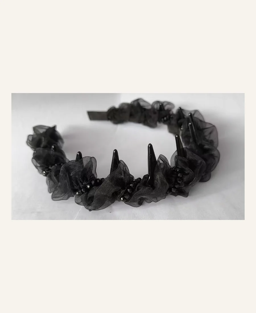 Original product reference photograph of Mesh Beaded Comb Headband WL-035
