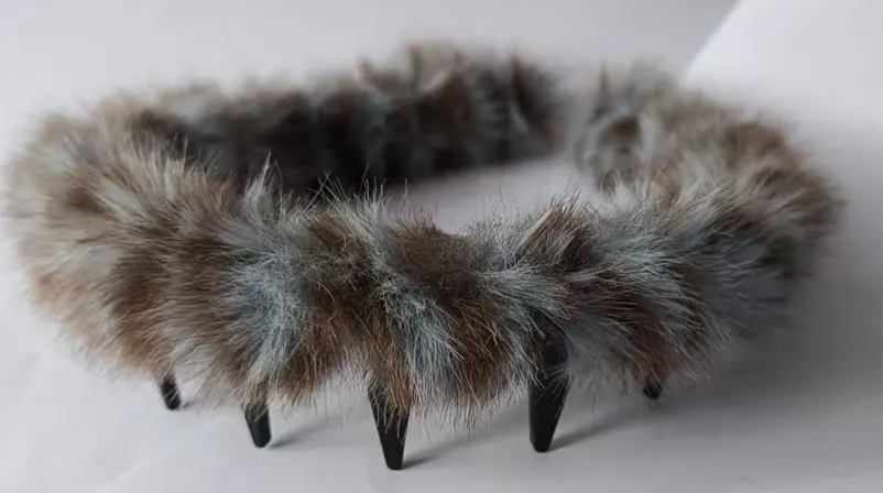 Original product reference photograph of Toothed Plush Headband WL-039